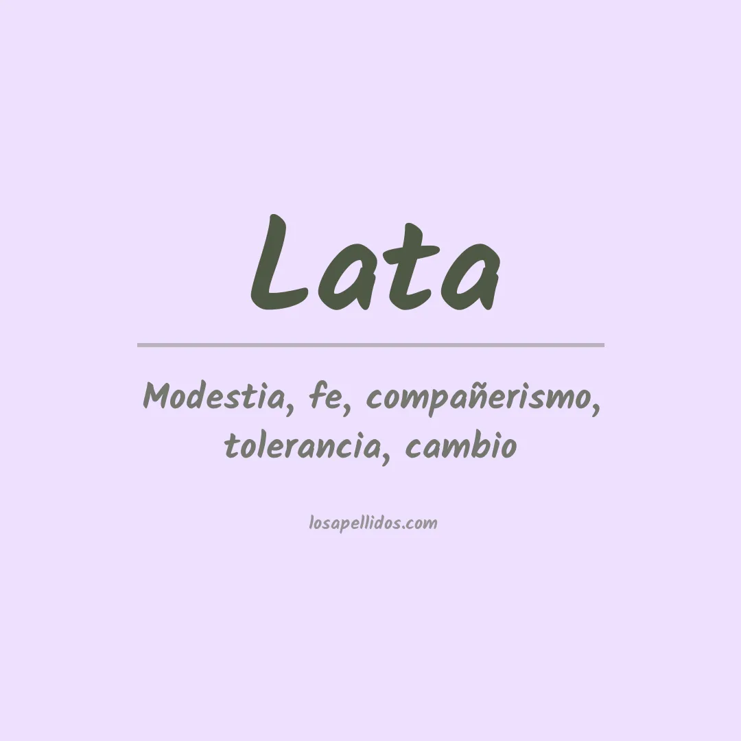 Apellido Lata