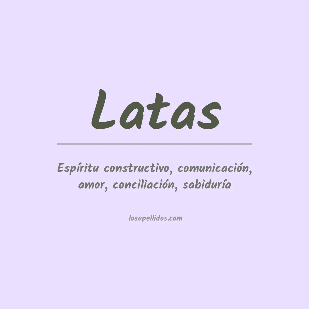 Apellido Latas
