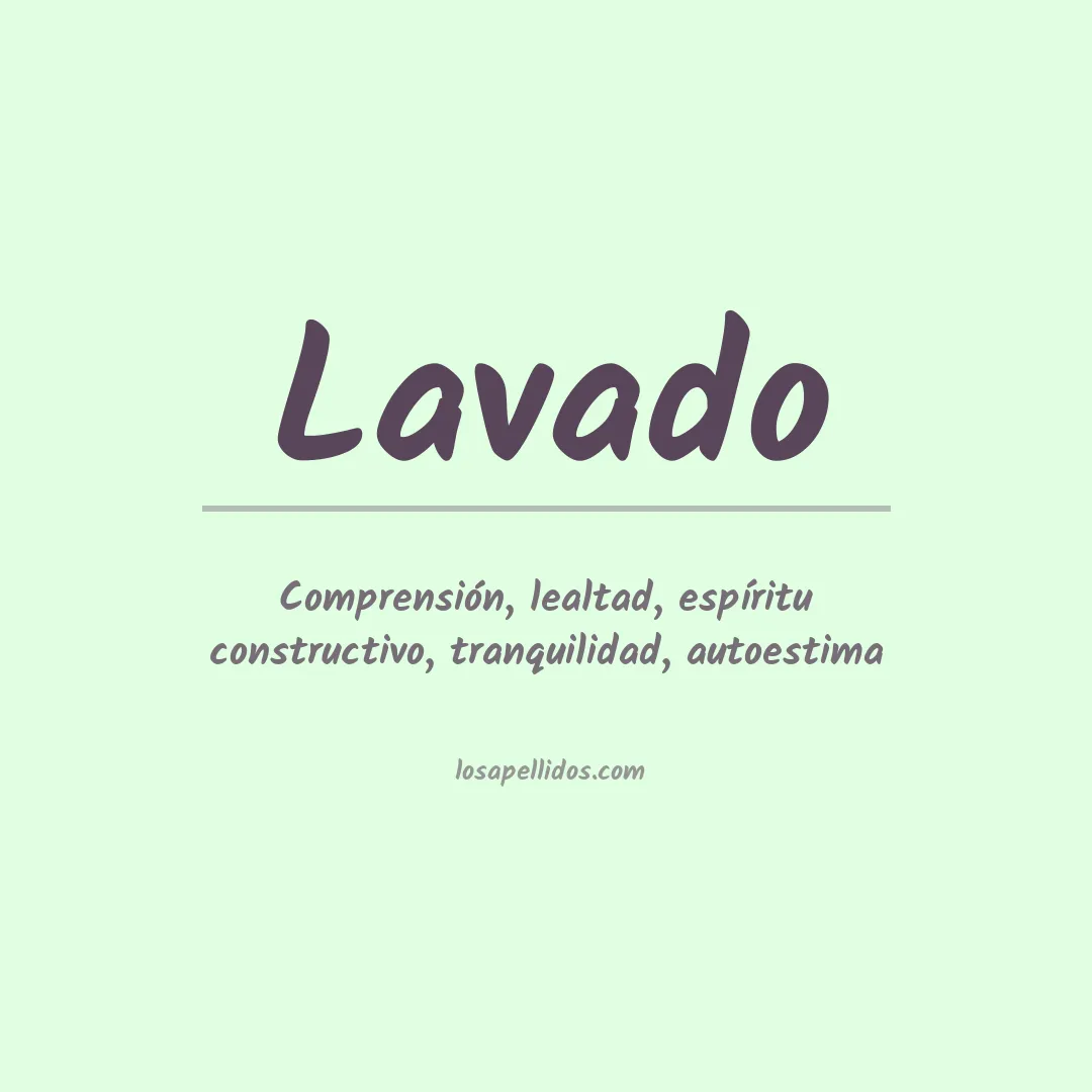 Apellido Lavado