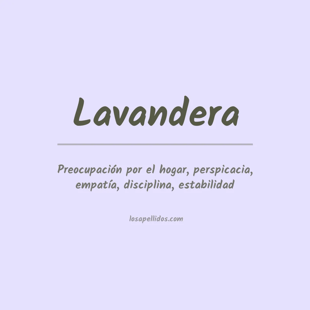 Apellido Lavandera