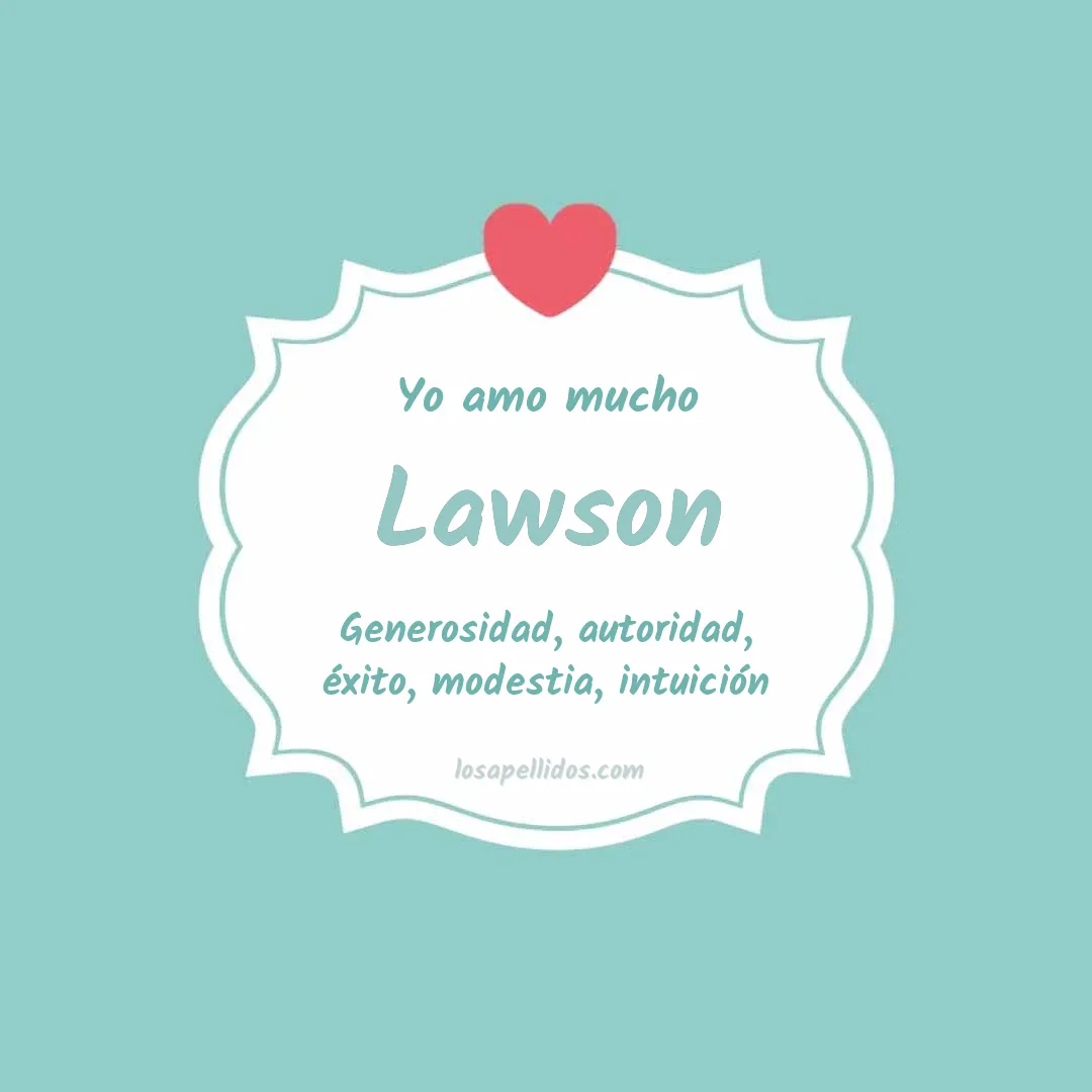 Yo amo mucho Lawson