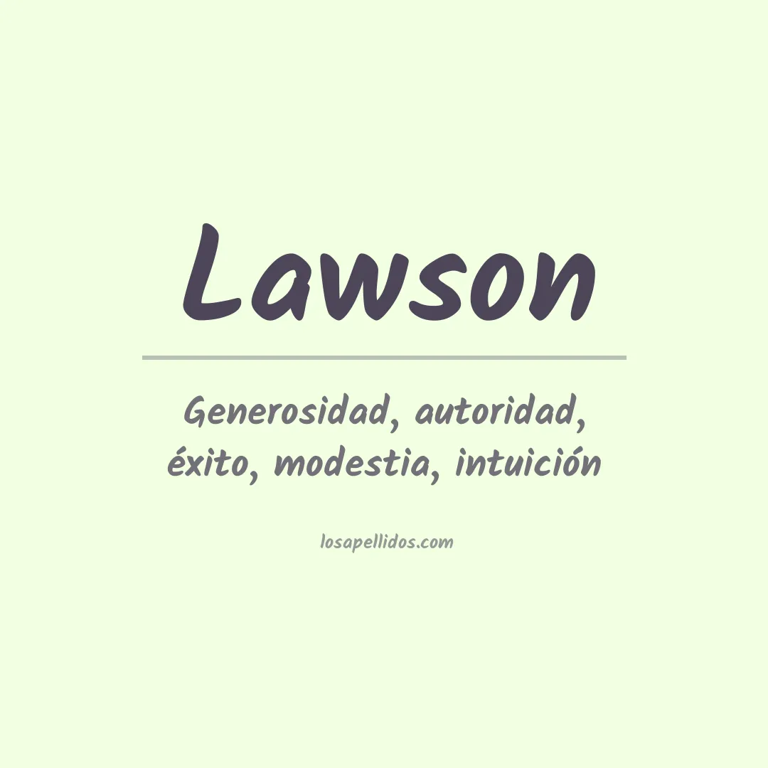 Apellido Lawson