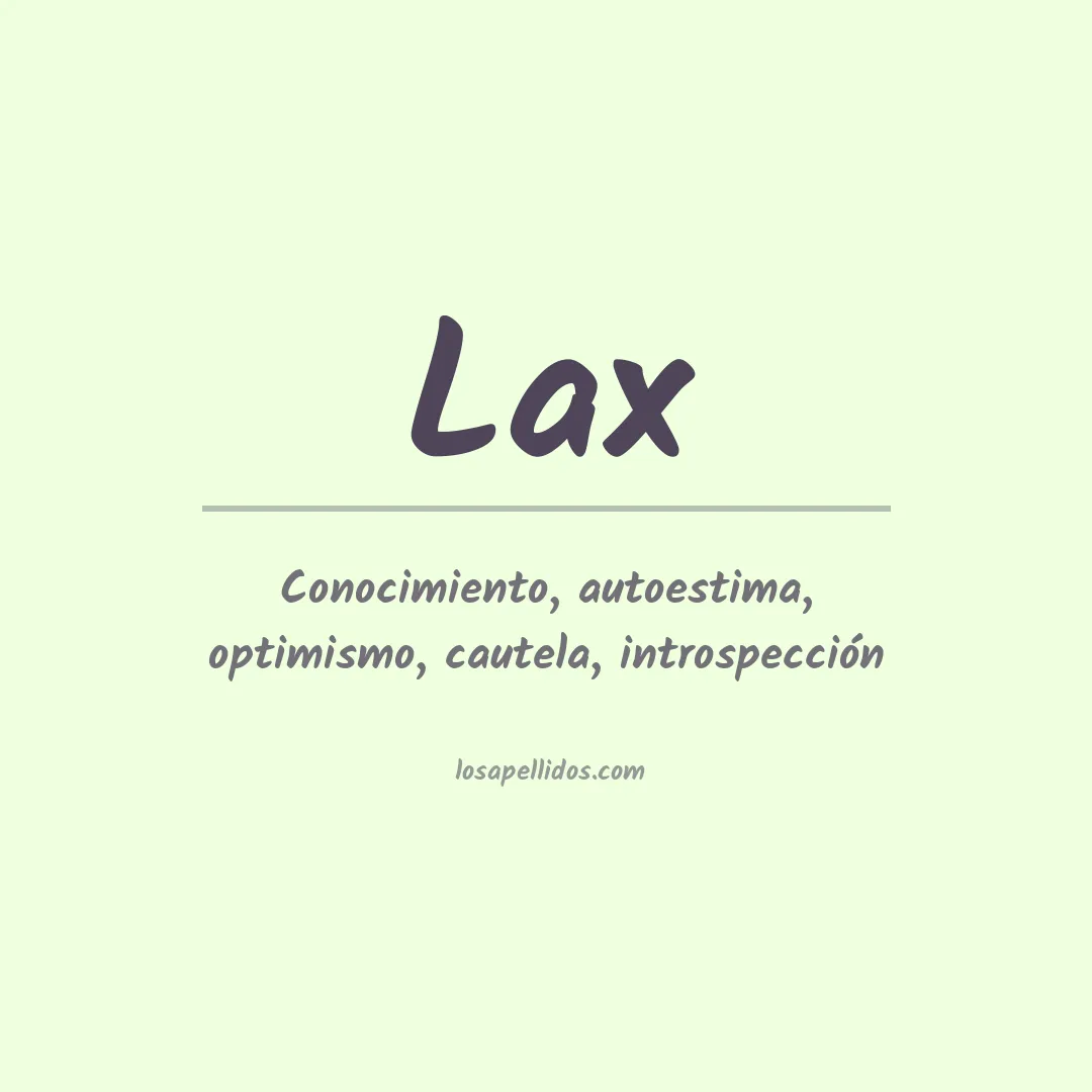 Apellido Lax