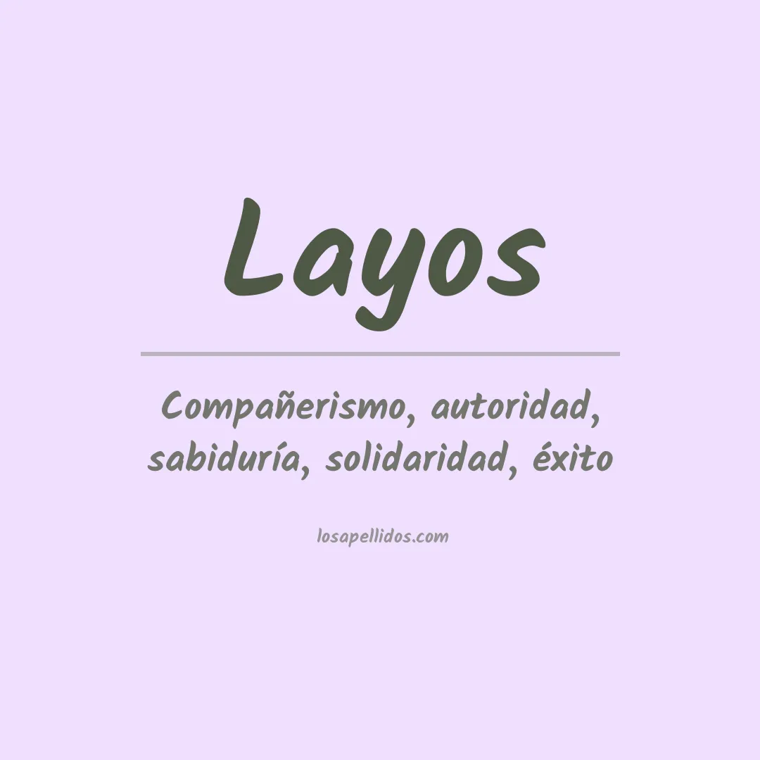 Apellido Layos