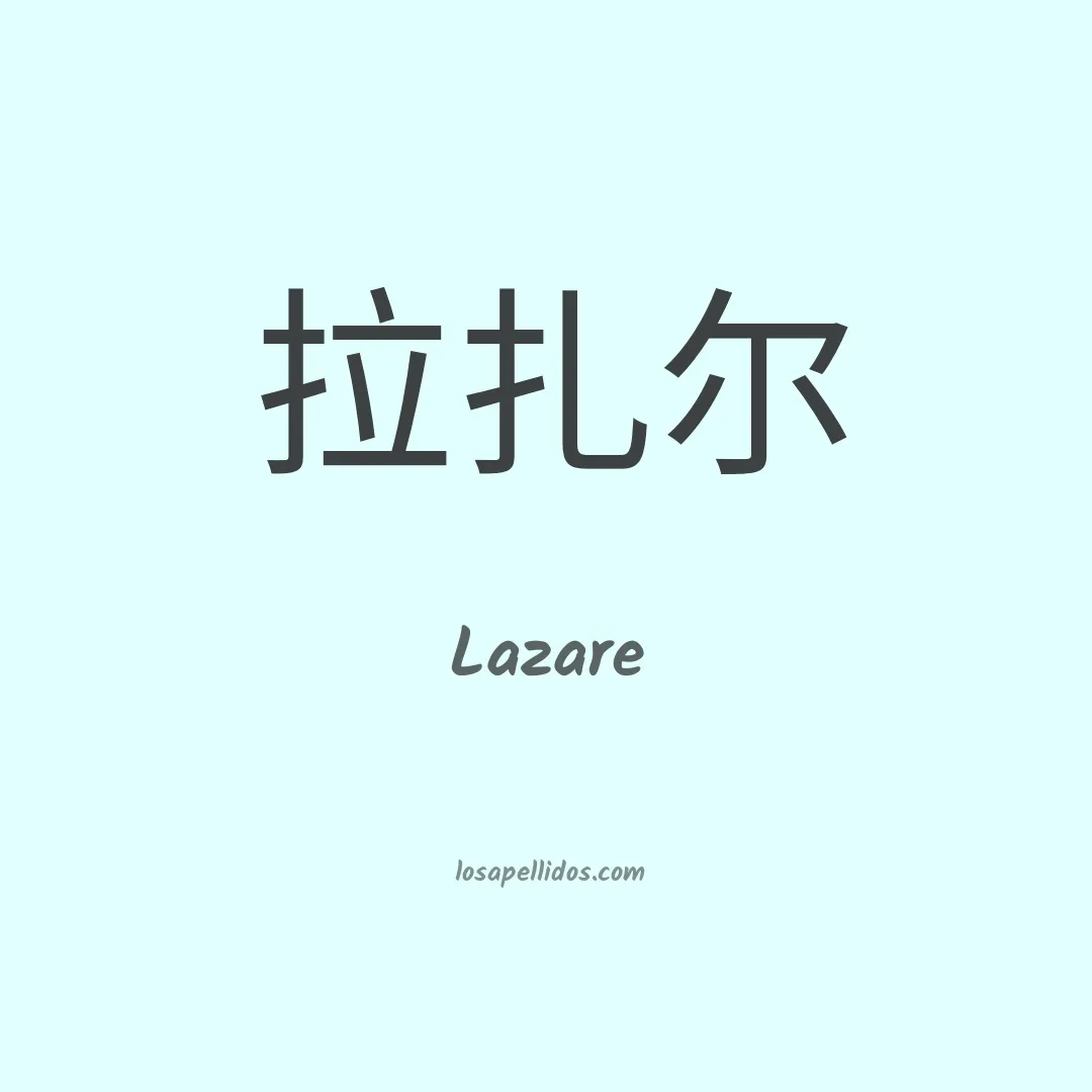 Lazare en chino