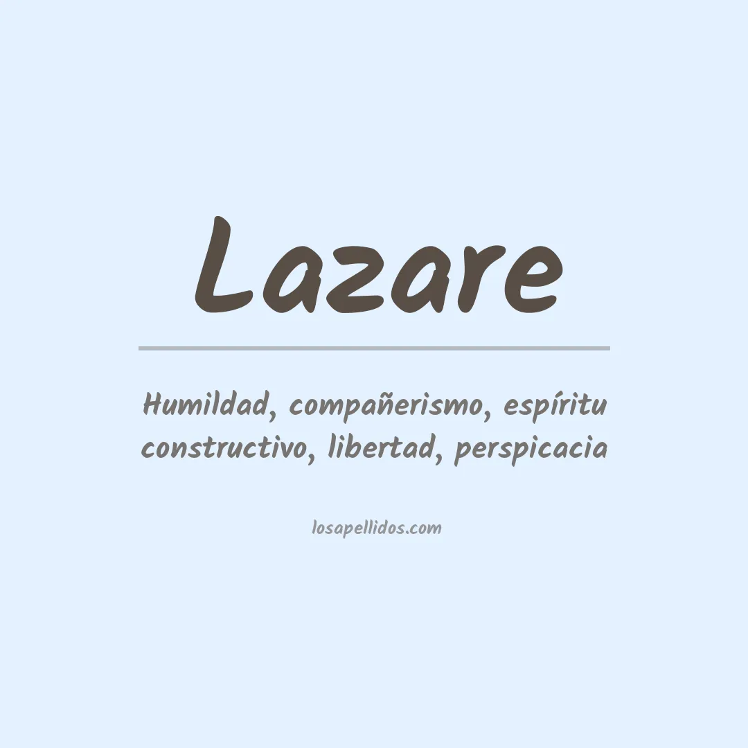 Significado del Apellido Lazare