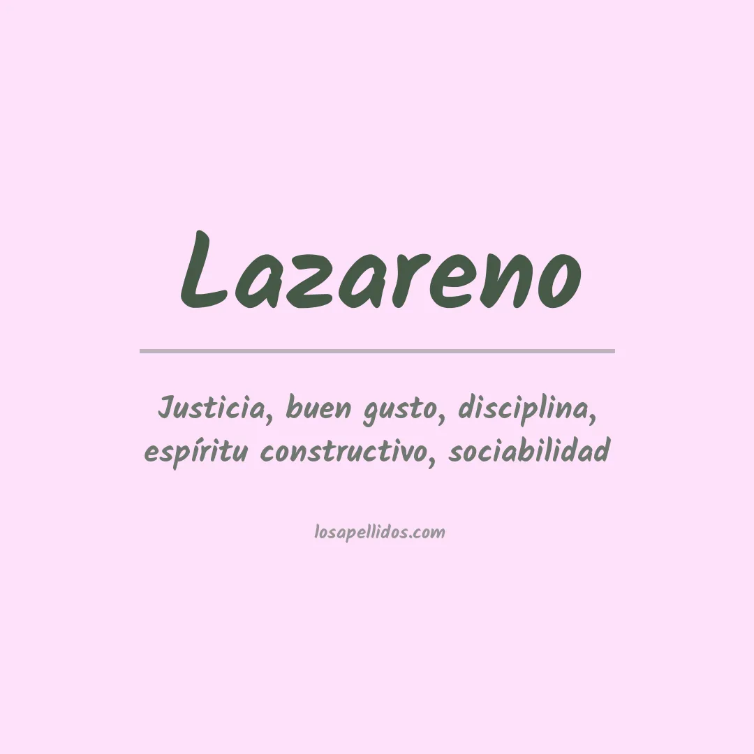 Significado del Apellido Lazareno