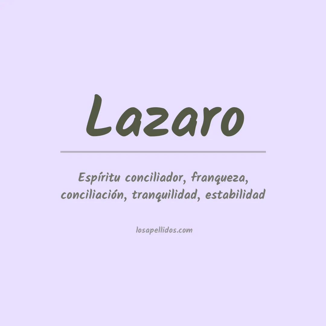 Apellido Lazaro