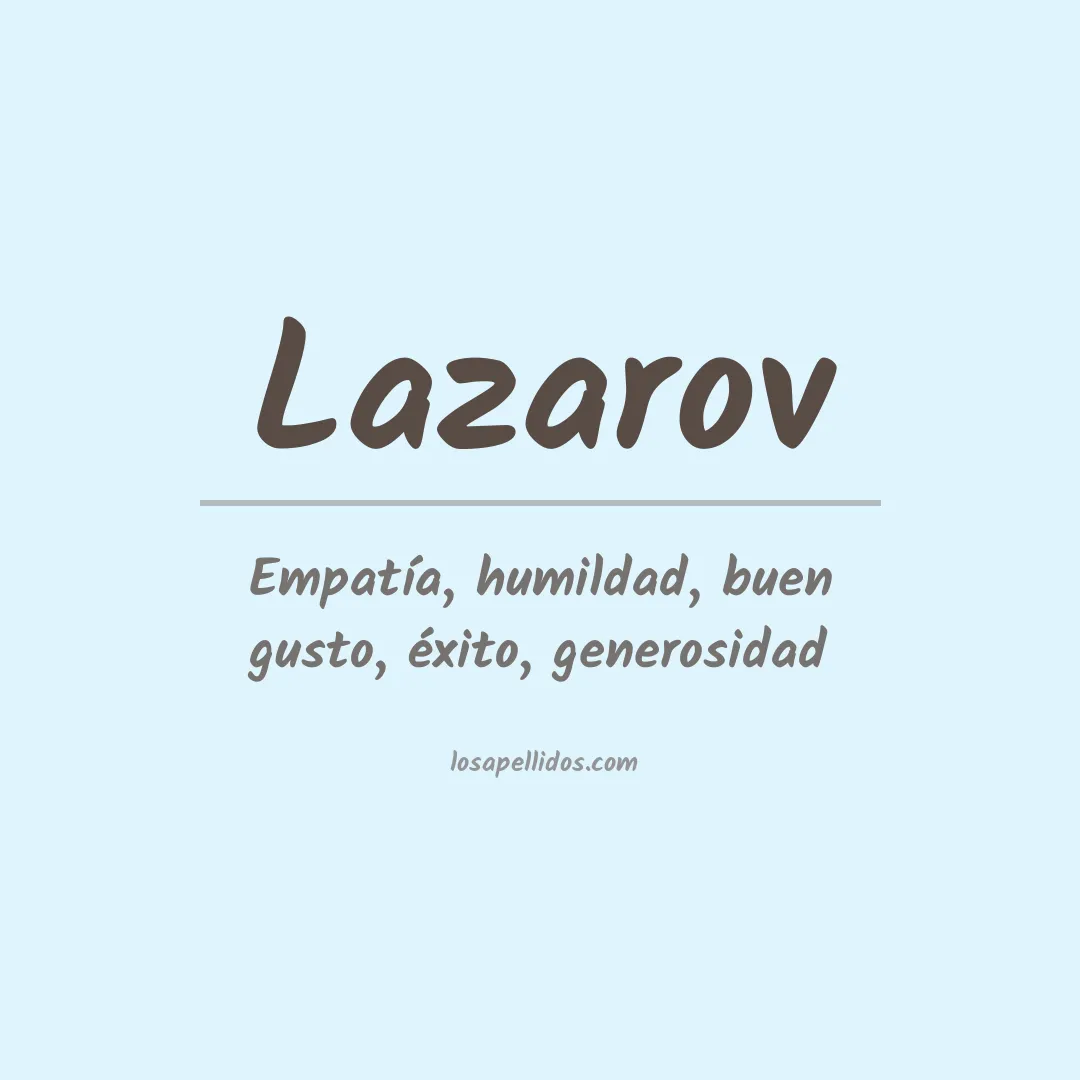 Apellido Lazarov
