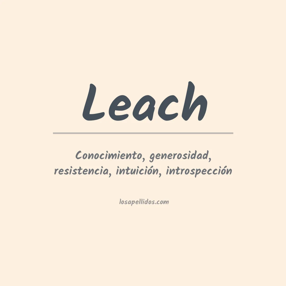 Apellido Leach