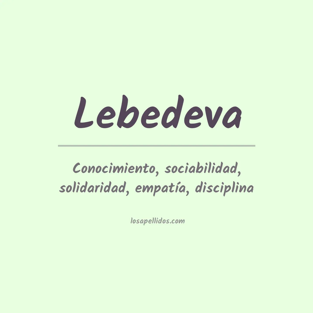 Apellido Lebedeva