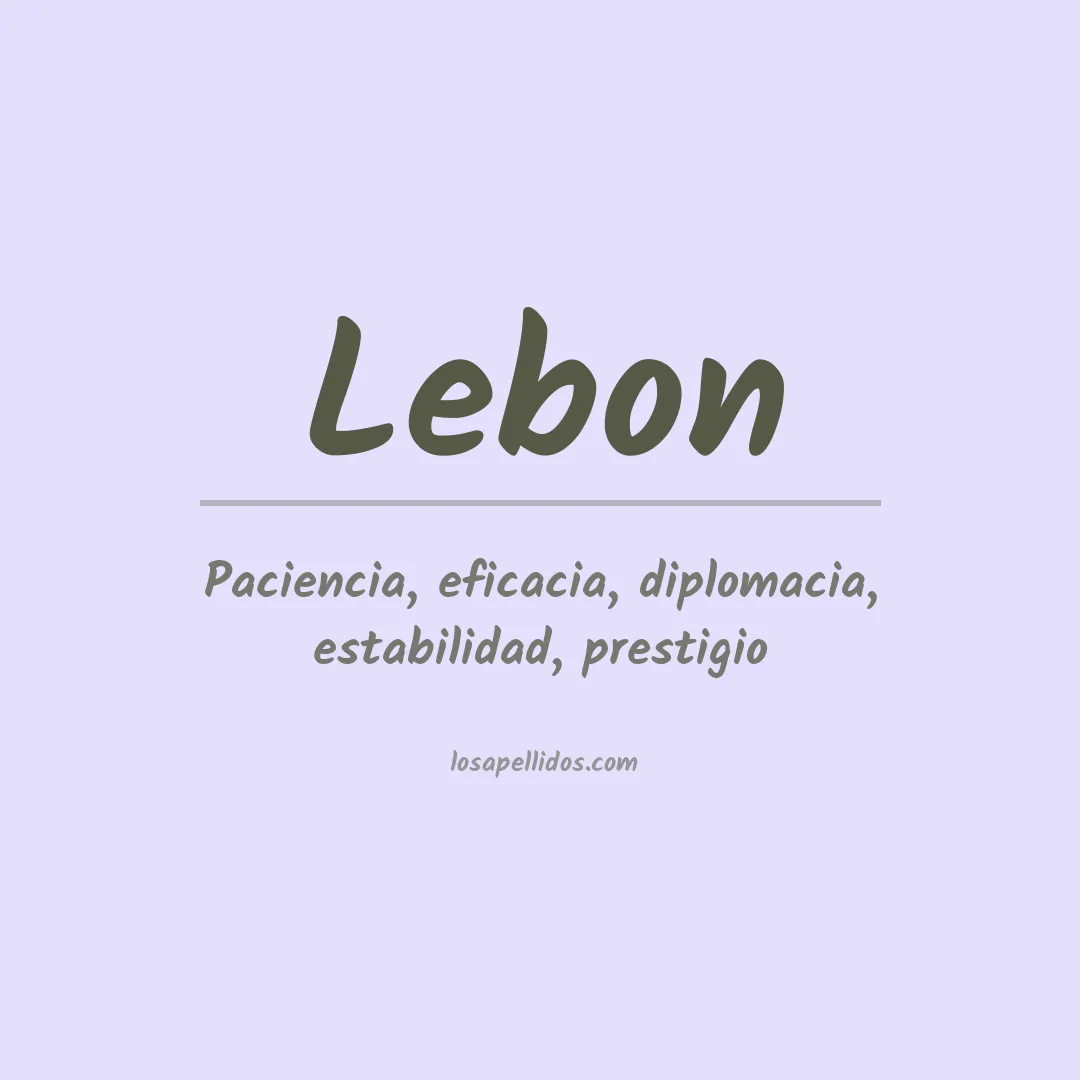 Apellido Lebon
