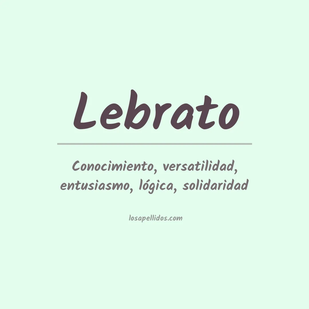 Apellido Lebrato