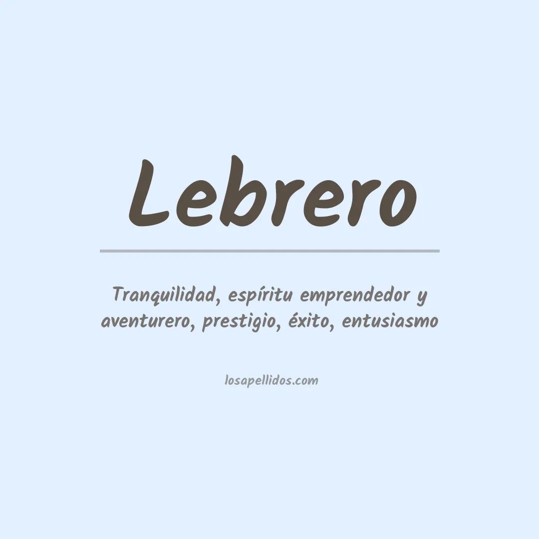 Apellido Lebrero