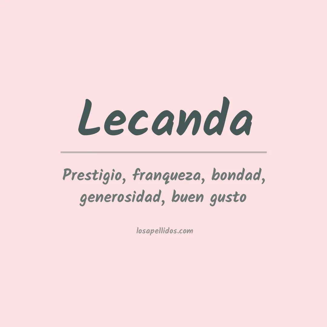 Apellido Lecanda