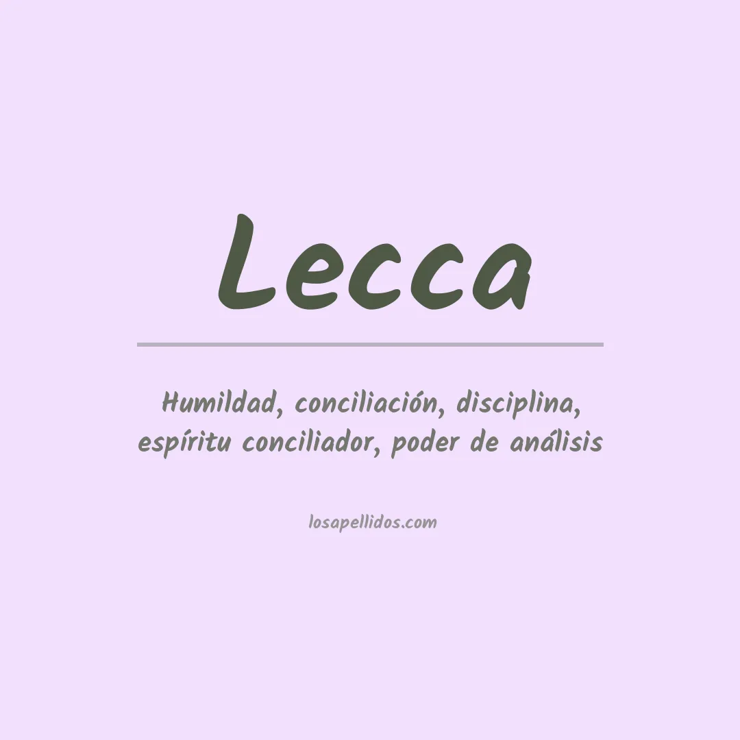 Apellido Lecca