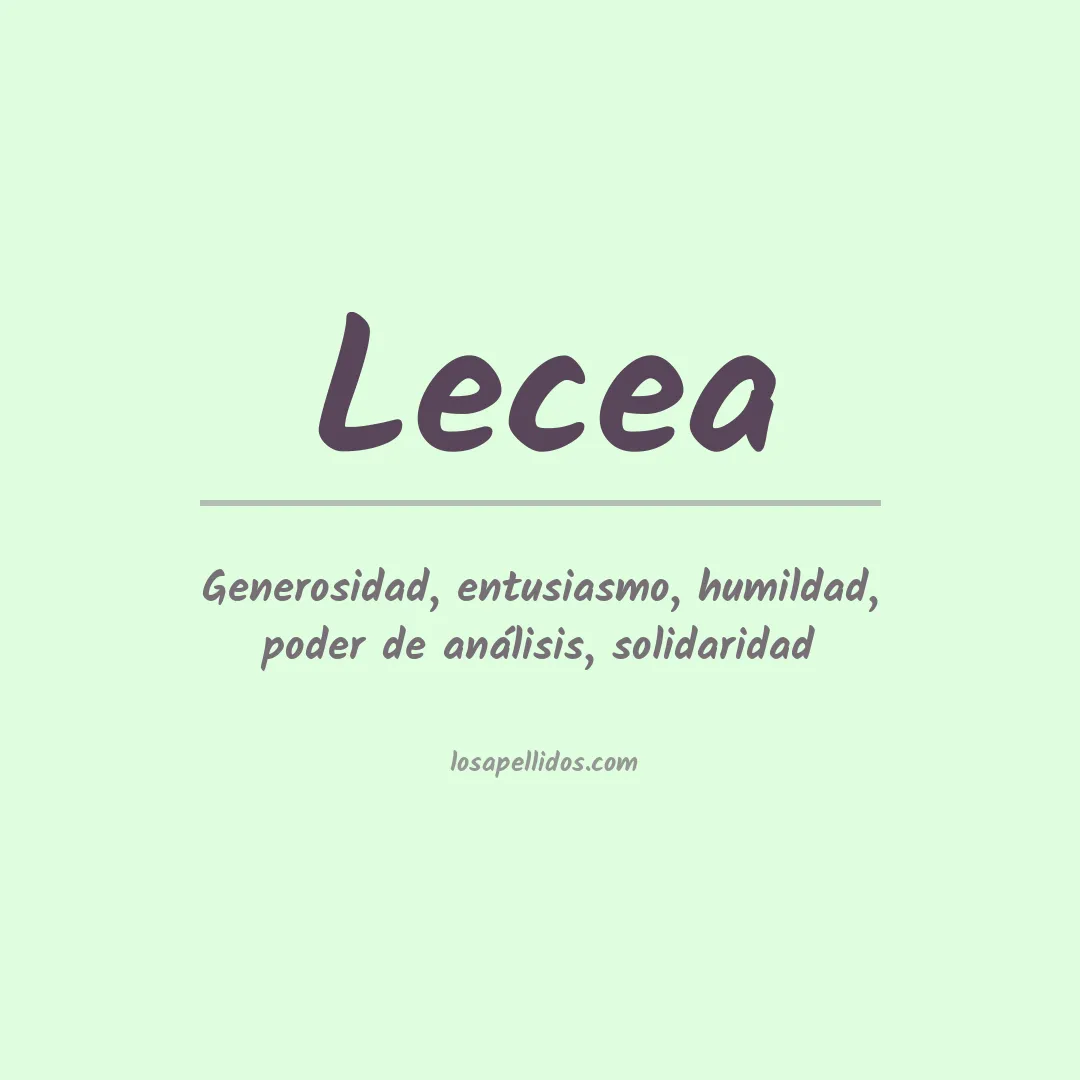 Apellido Lecea