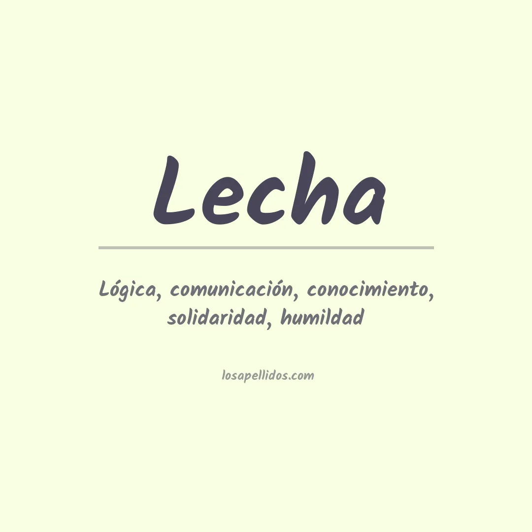 Apellido Lecha
