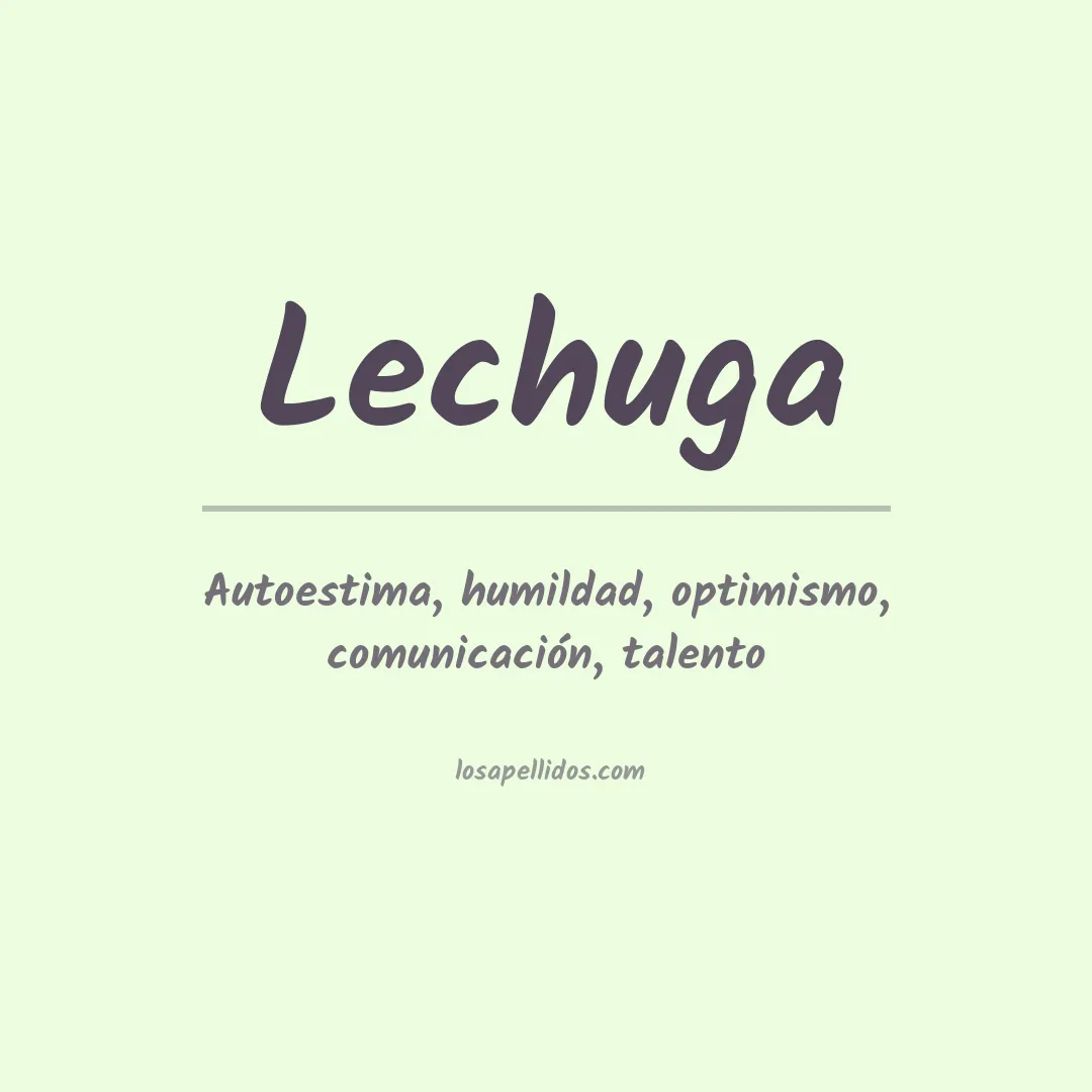 Apellido Lechuga
