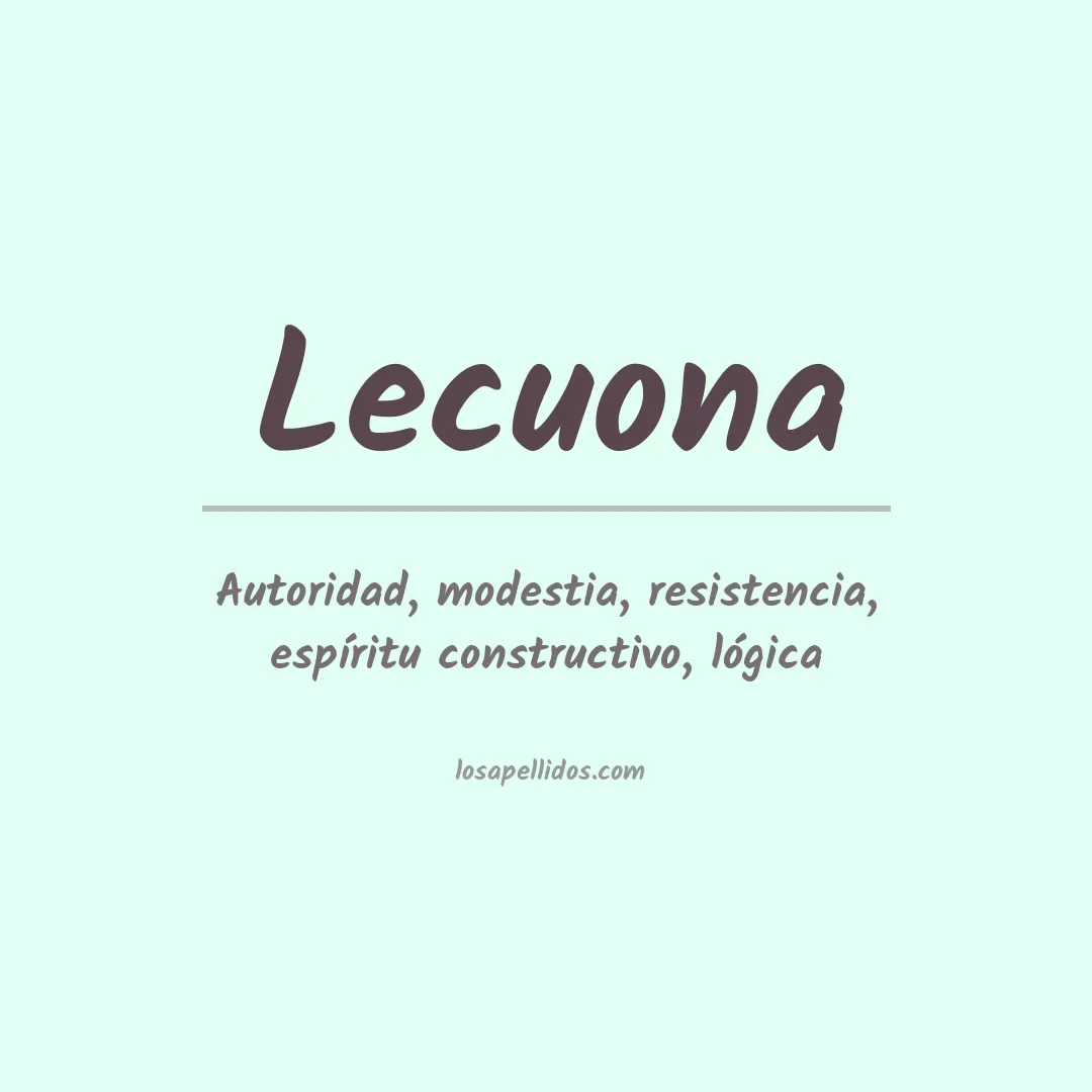 Apellido Lecuona