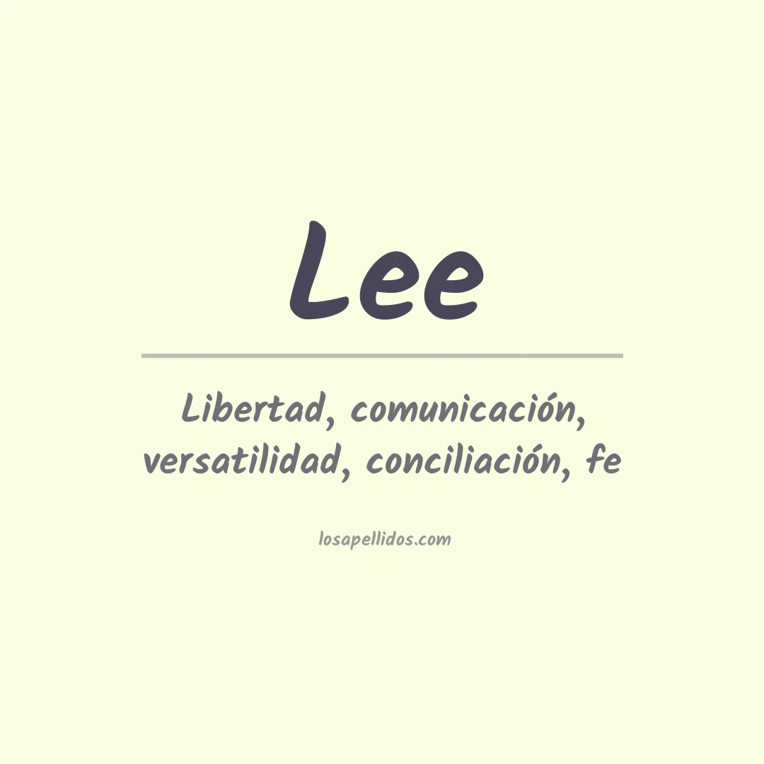 Apellido Lee