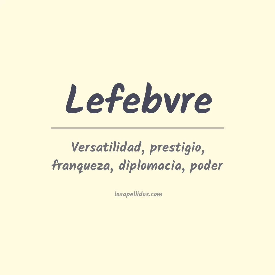 Apellido Lefebvre