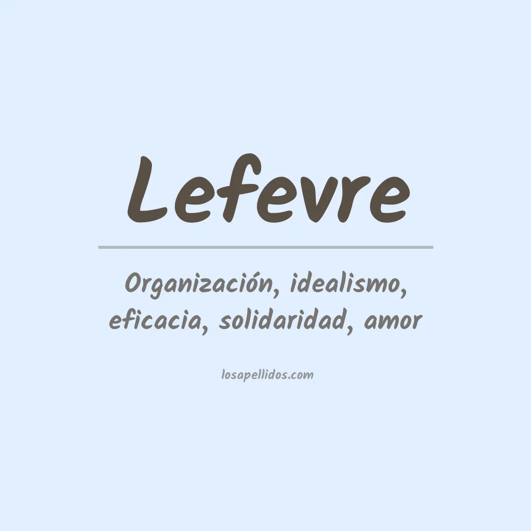 Apellido Lefevre
