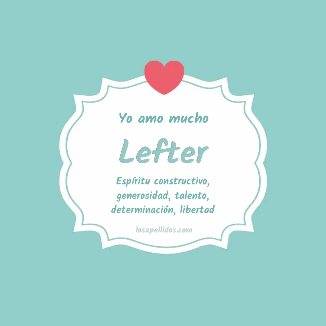 Yo amo mucho Lefter