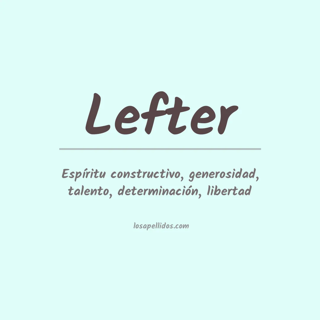 Apellido Lefter