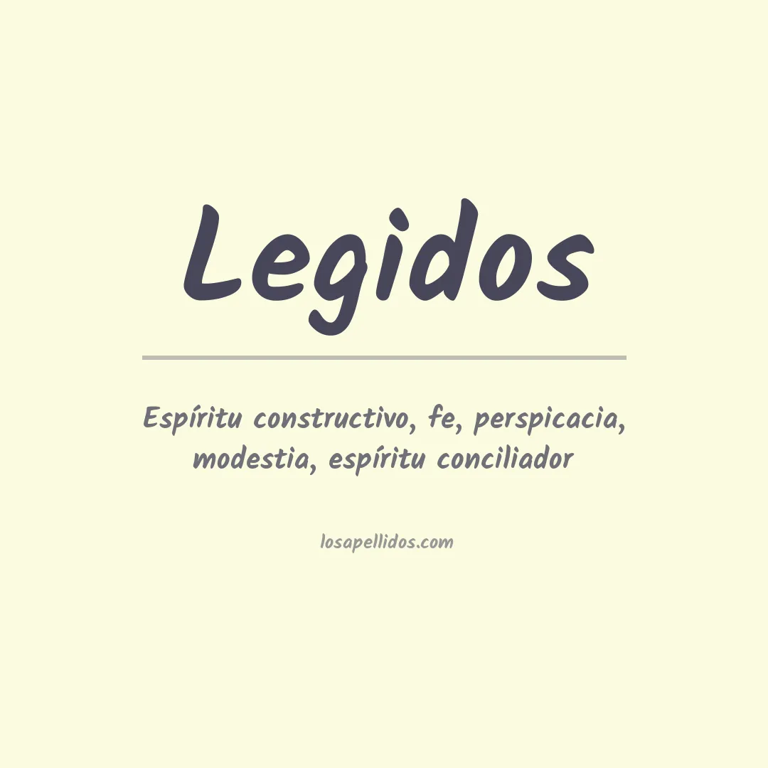 Significado del Apellido Legidos