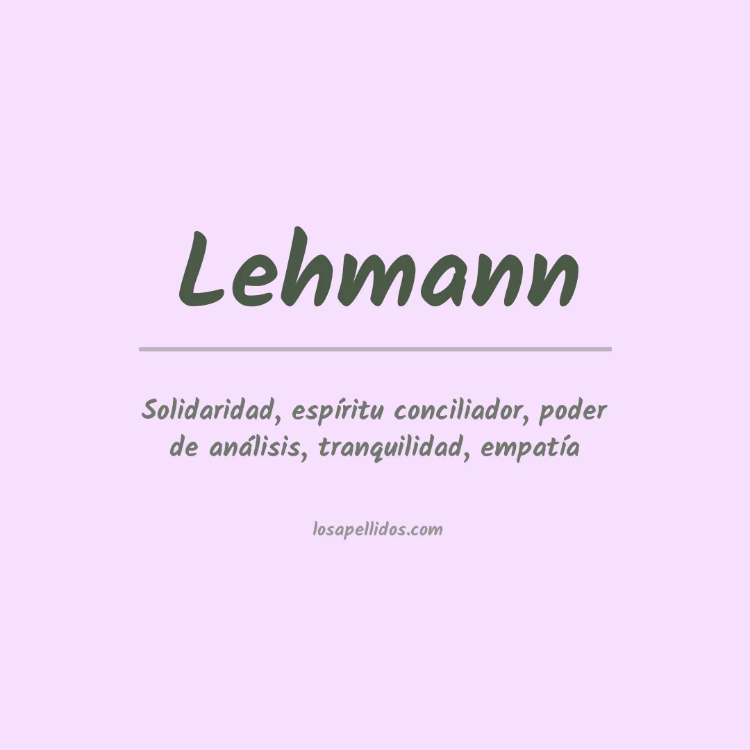 Apellido Lehmann