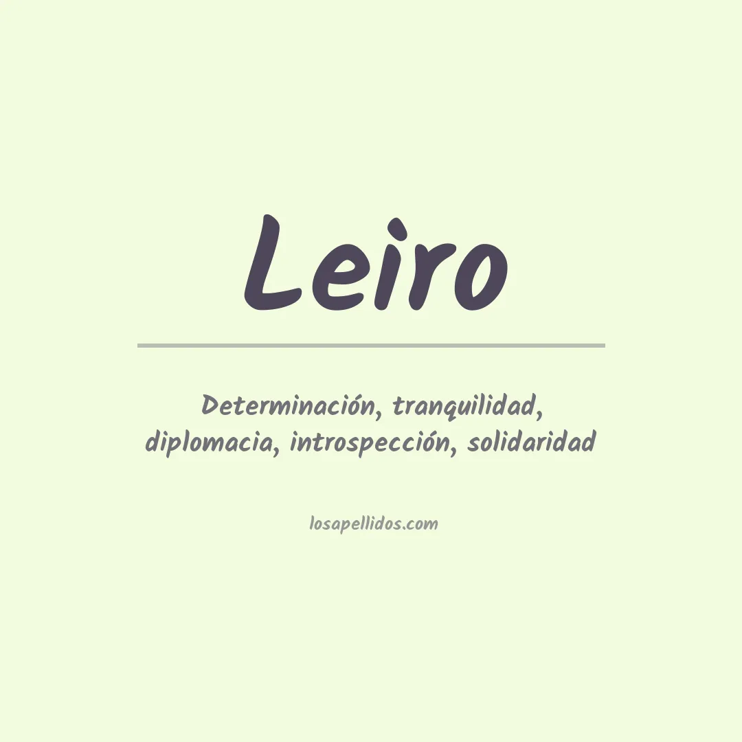 Apellido Leiro