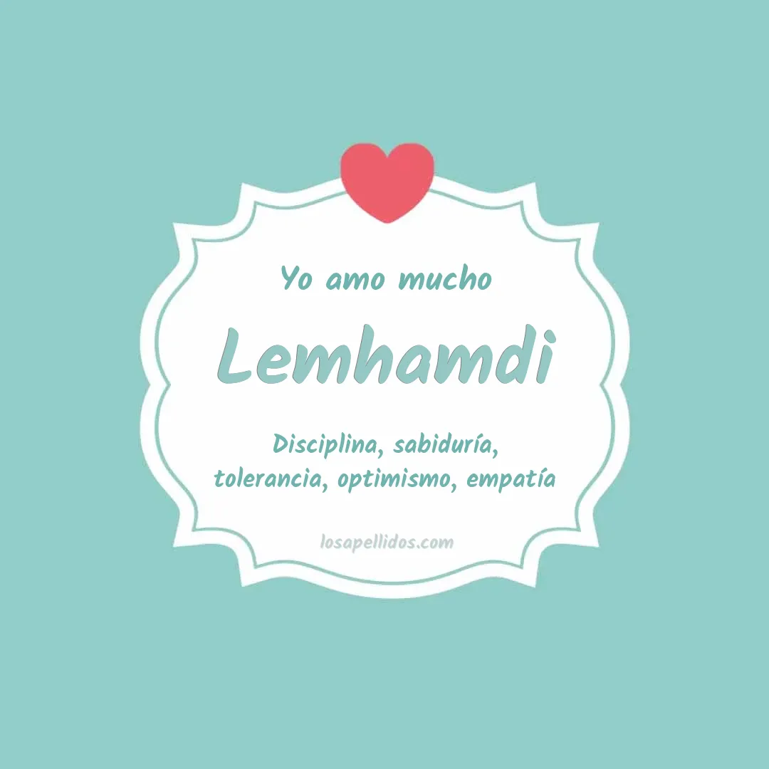 Yo amo mucho Lemhamdi