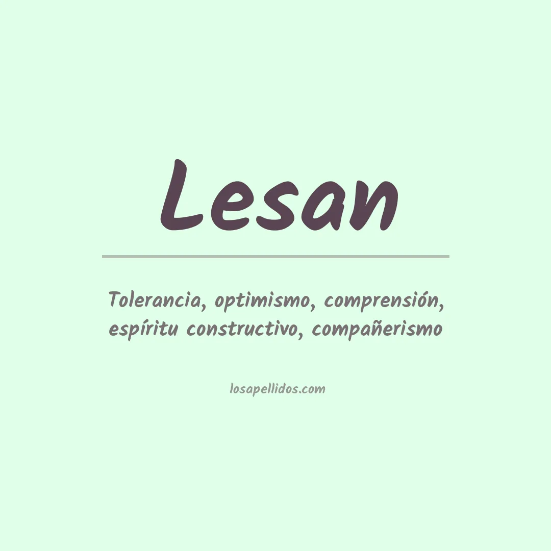 Apellido Lesan
