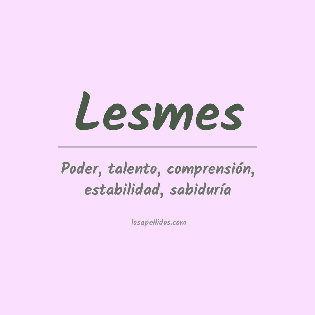 Apellido Lesmes