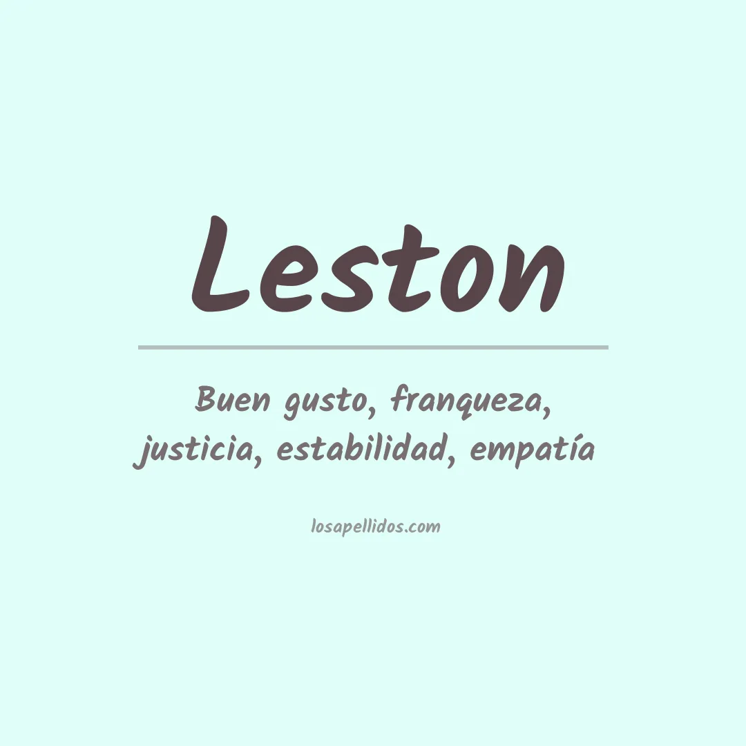 Apellido Lestón