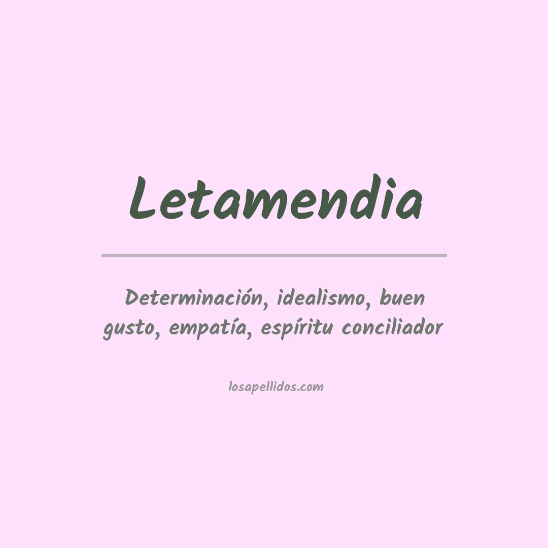 Apellido Letamendia