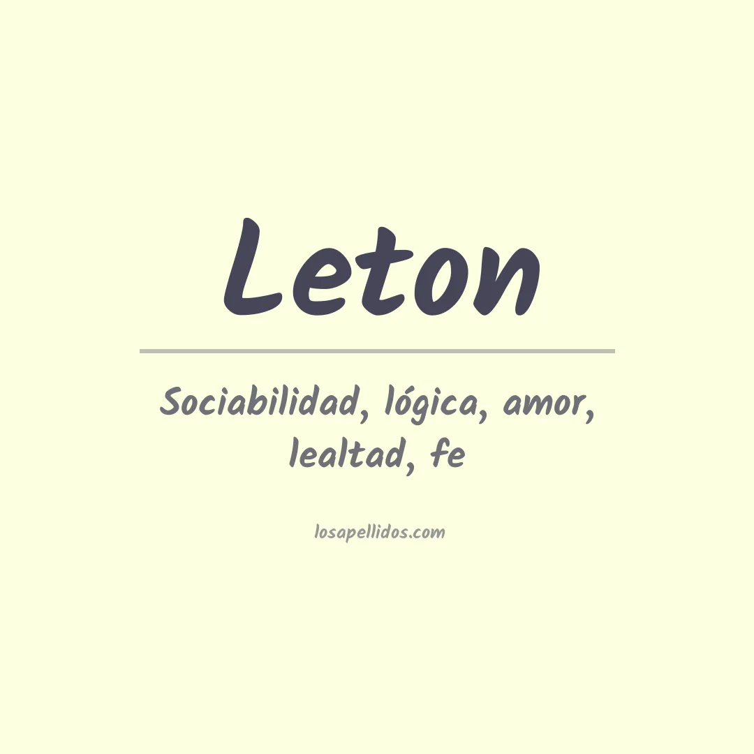 Apellido Leton