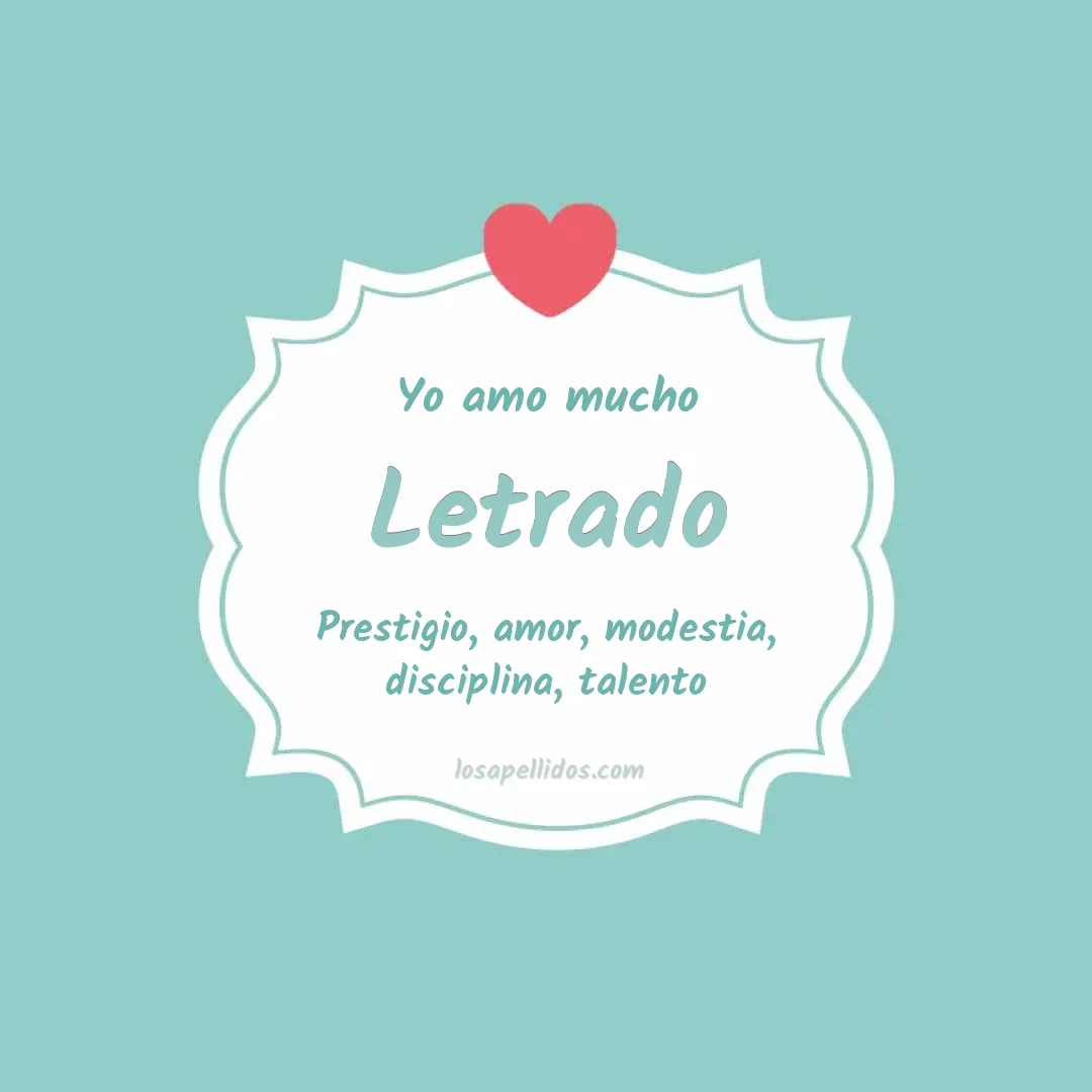 Yo amo mucho Letrado