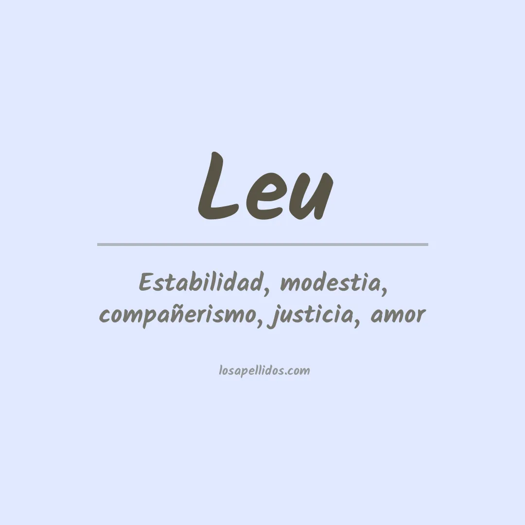 Apellido Leu