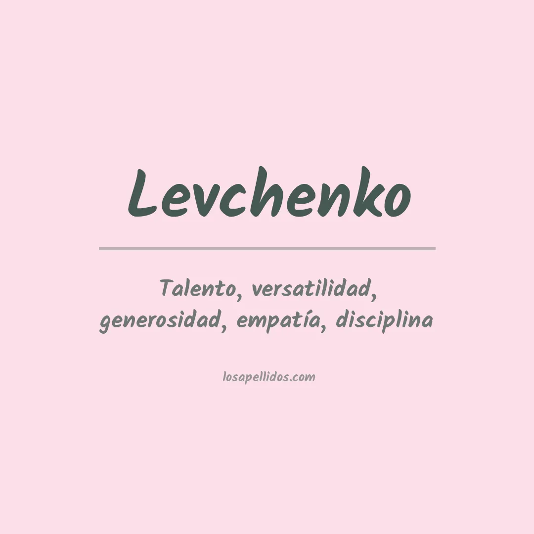 Apellido Levchenko