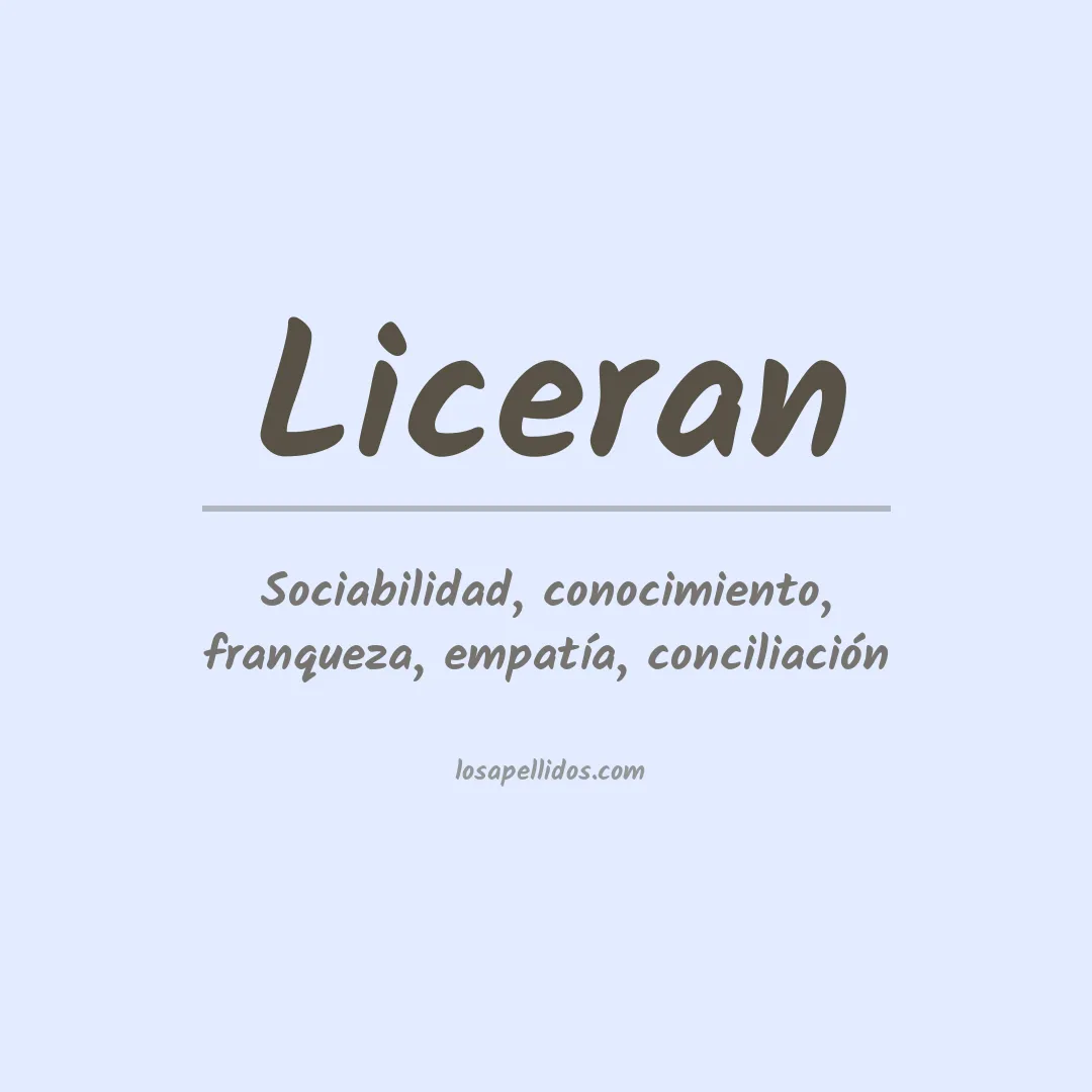 Significado del Apellido Liceran