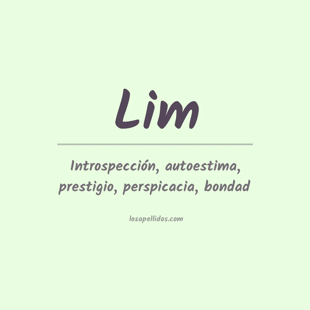 Apellido Lim