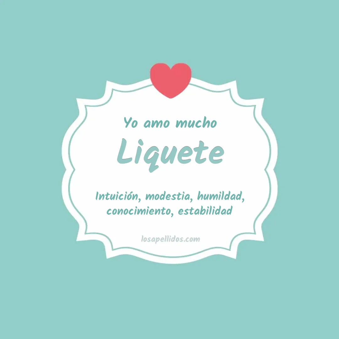 Yo amo mucho Liquete