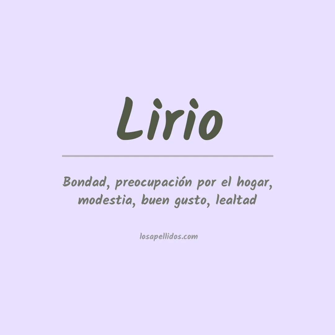 Apellido Lirio