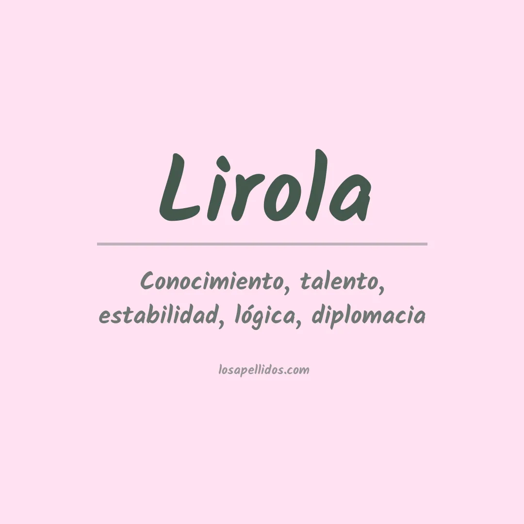 Apellido Lirola