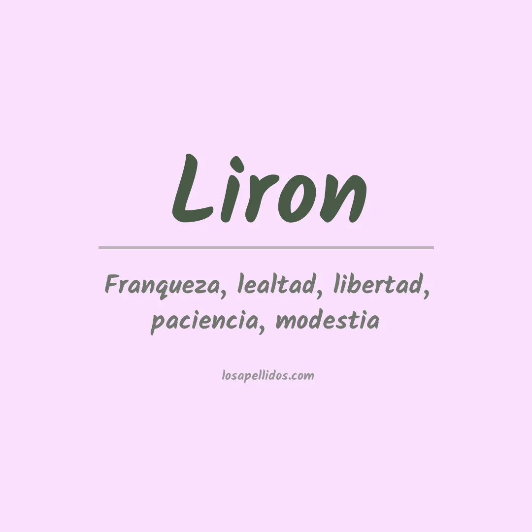 Apellido Liron