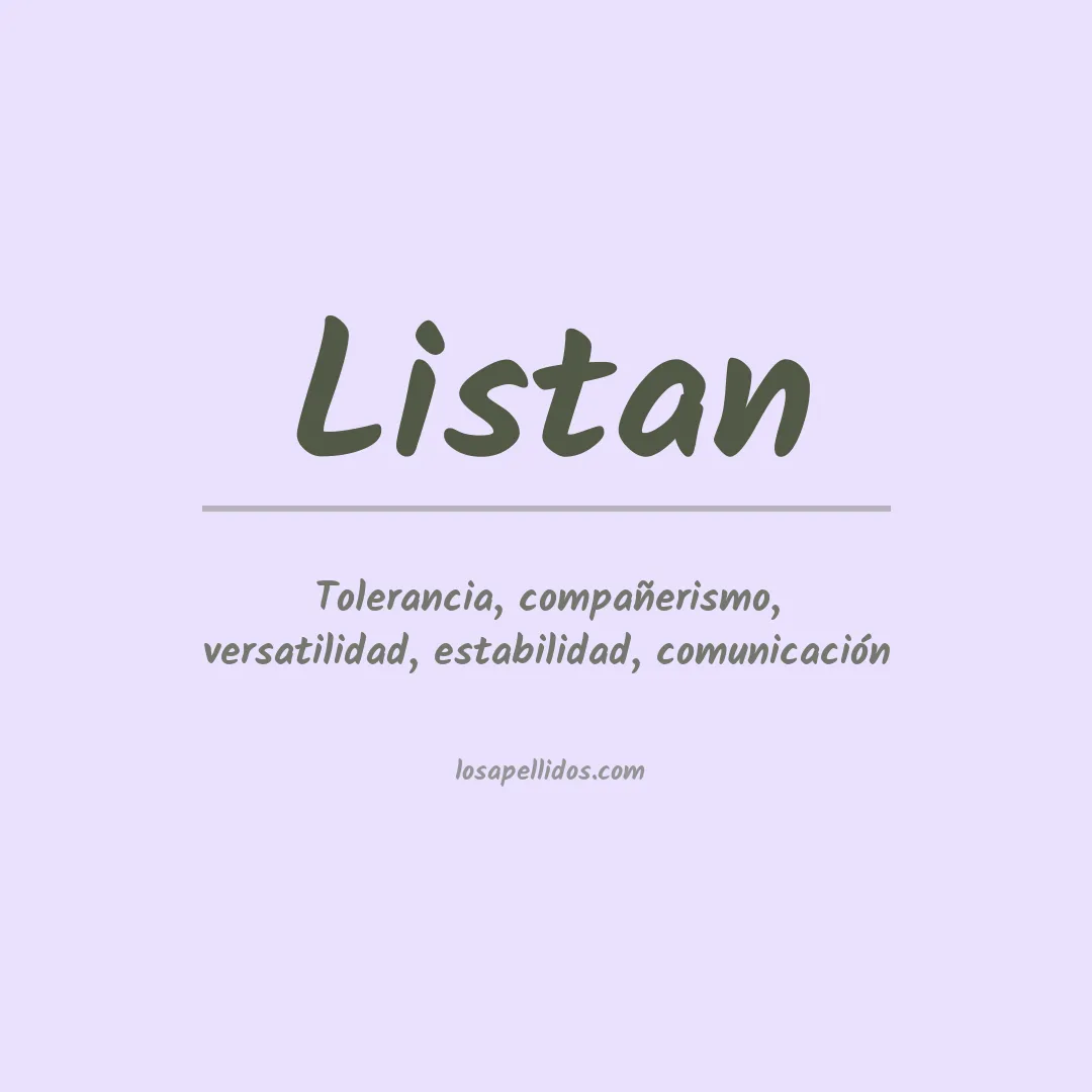 Apellido Listan