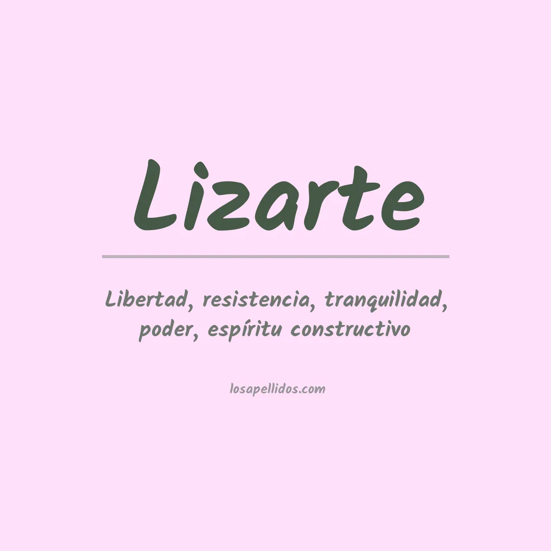 Significado del Apellido Lizarte