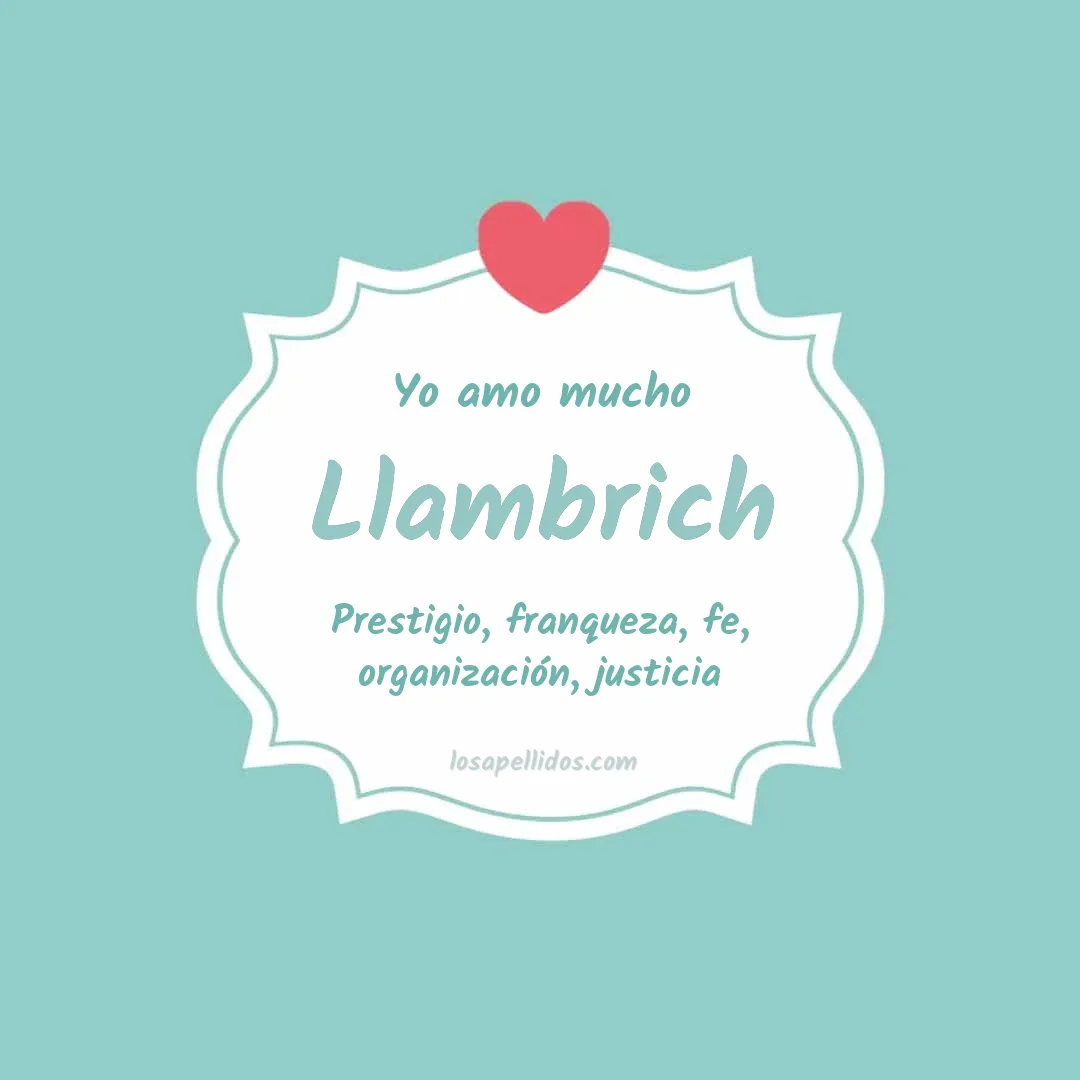 Yo amo mucho Llambrich